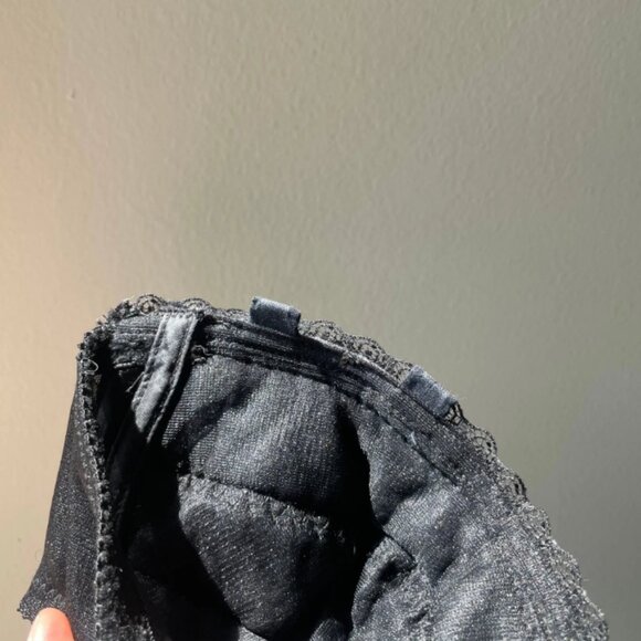 90s Black Beaded Fringe "Bustier" Bra - Picture 4 of 5